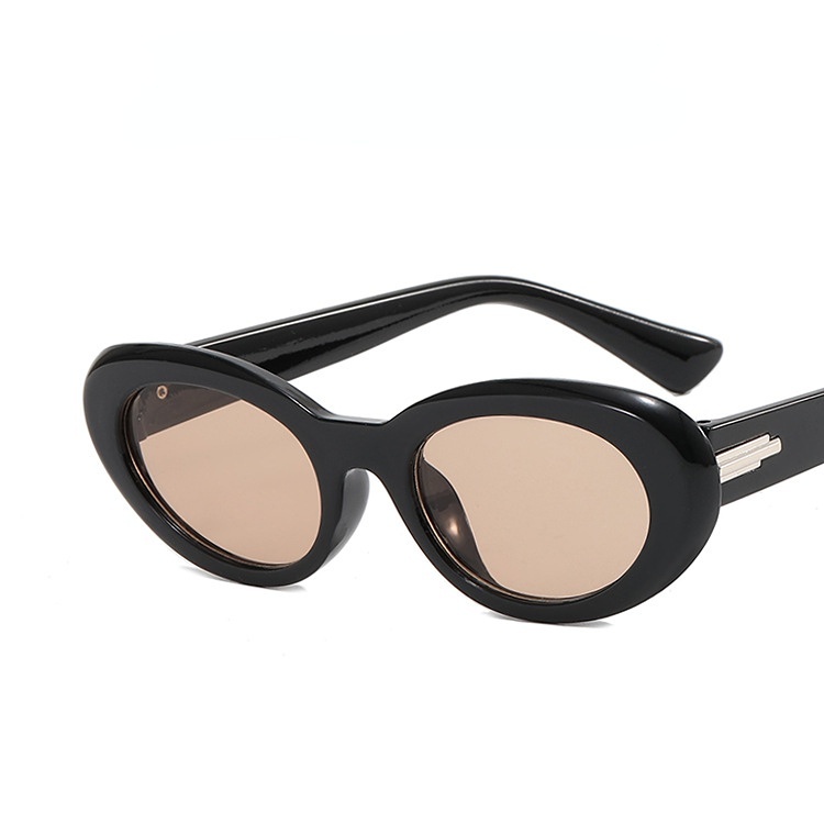 (AIMURUSI) COD Kính Râm Hình Oval Nhỏ Nhắn Phong Cách Vintage Cho Nữ