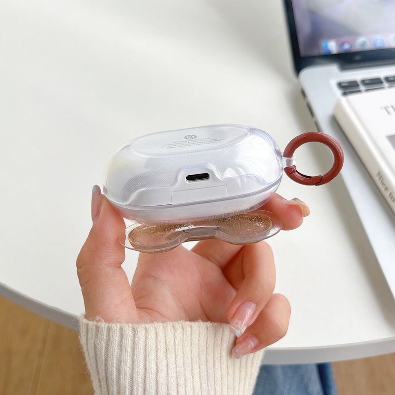 Vỏ tai nghe máy ảnh sáng tạo cho oppo enco buds gấu dễ thương phim hoạt hình tình yêu thỏ mềm tpu chống xước vỏ bảo vệ