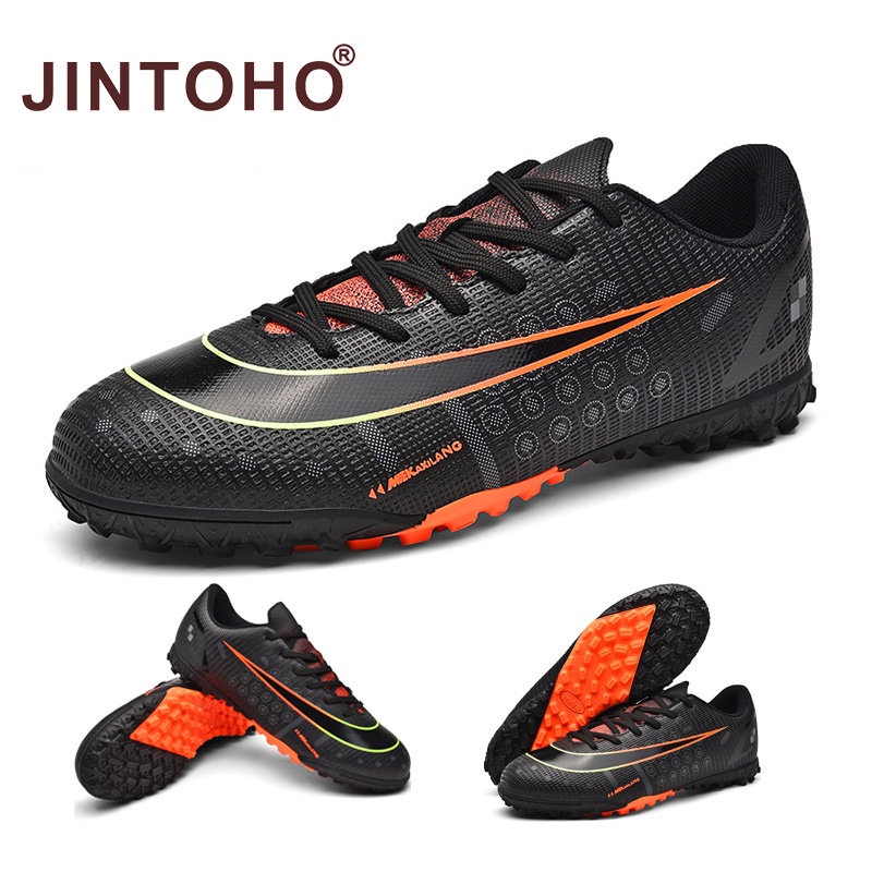 Giày Đá Bóng Chống Trượt Màu Đen Siêu Nhẹ Size 35-46 Dành Cho Cặp Đôi