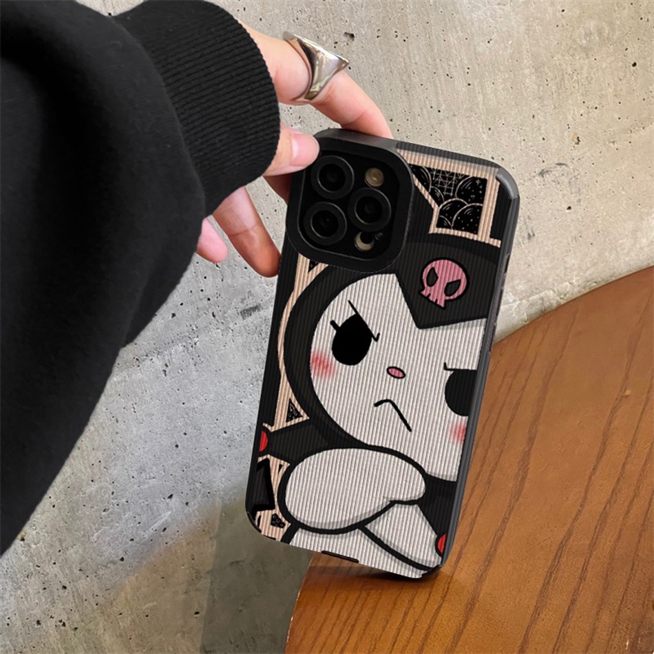 Ốp Điện Thoại Silicon Phối Da Kouromi Cho iPhone 11 12 13 14 Pro MAX 11Pro 12Pro 13Pro 7 8 Plus X XR XS MAX SE 2020 2022
