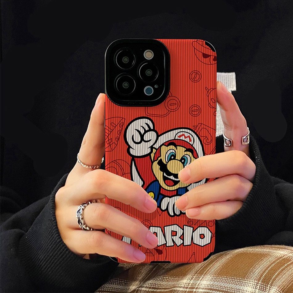 Ốp Điện Thoại Da Silicon Hình Super Mario Cho iPhone 11 12 13 14 Pro MAX 11Pro 12Pro 13Pro 6 6S 7 8 Plus X XR XS MAX SE 2020