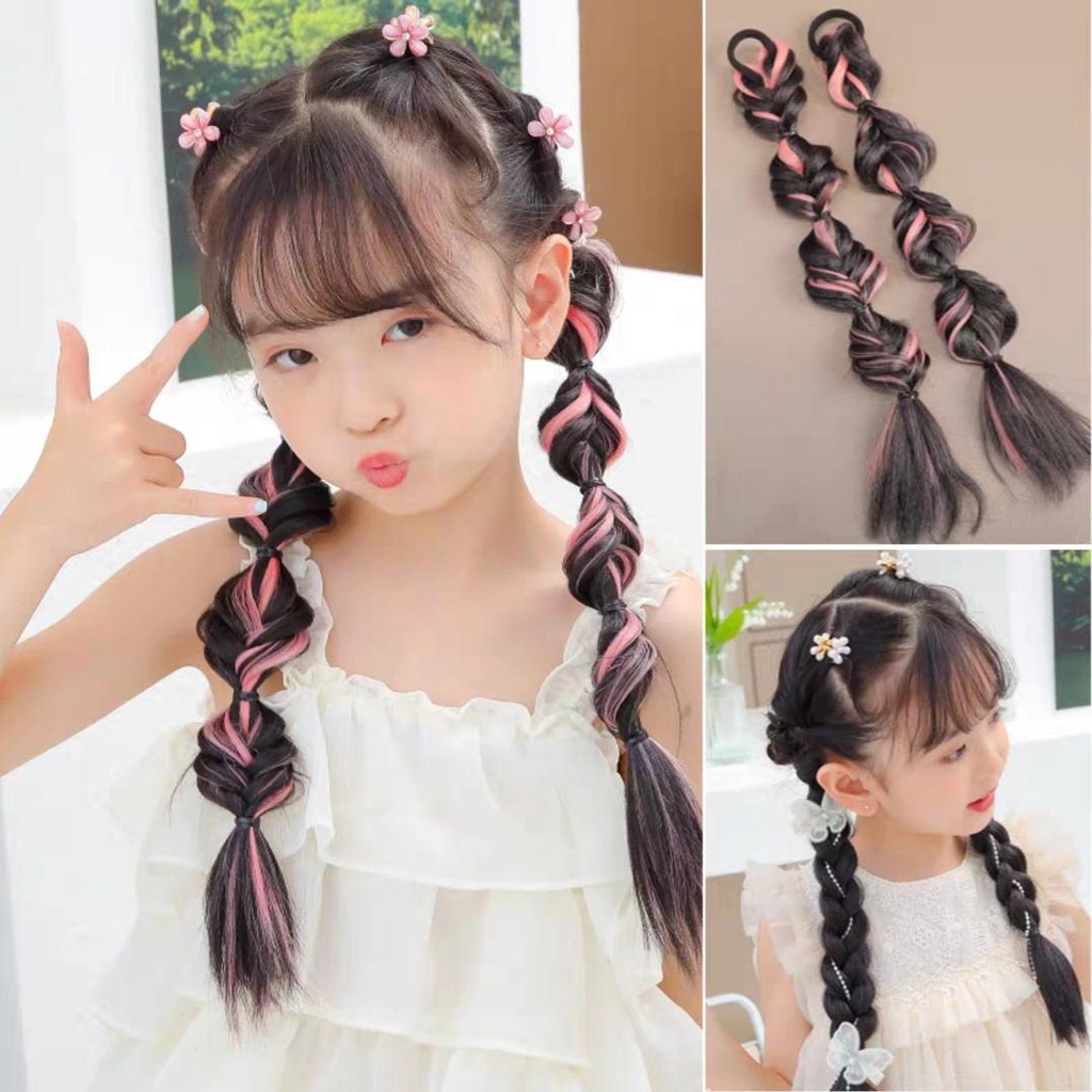 Tóc Giả Tết Tạo Kiểu Tết Hoa Dễ Thương Dành Cho Bé Gái  MyBaby