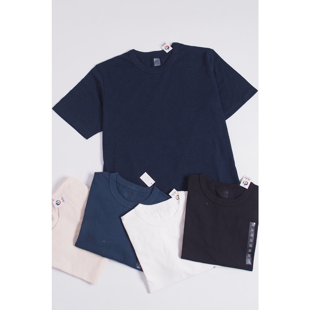 Áo thun trơn UNI cổ tròn bo gân