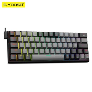 Bàn phím không dây e-yooso z11 rgb usb bluetooth 2.4g 3 chế độ hỗ trợ chơi game 63 phím