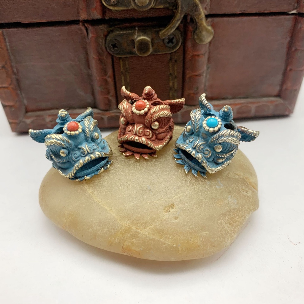 Phụ Kiện Dây Treo Dù Bằng Đồng Thau Hình Sư Tử Nhảy Múa Diy