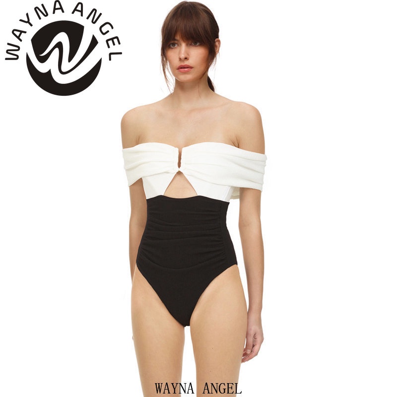 (wayna Angel) vintage sexy không tay hở lưng one-piece áo tắm