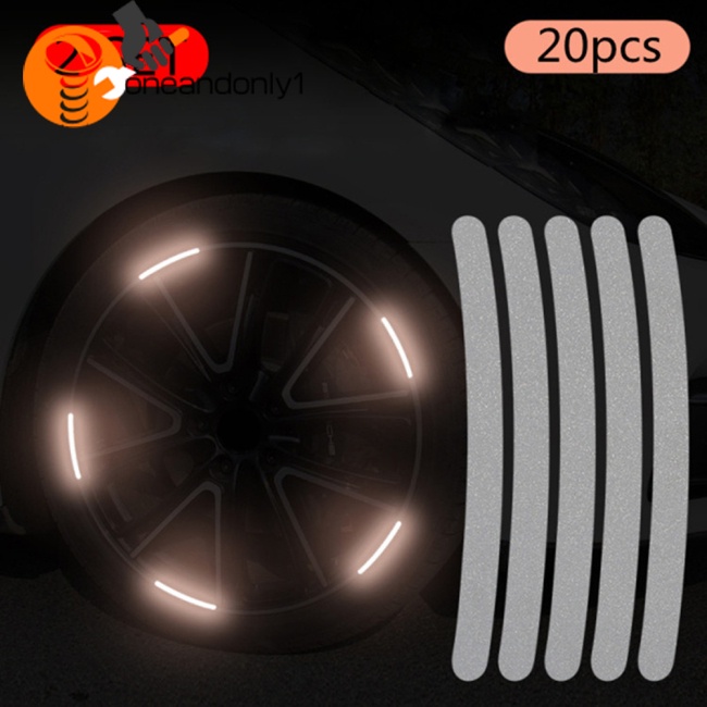 Bộ 20 Miếng Dán Phản Quang 3d Trang Trí Bánh Xe Hơi