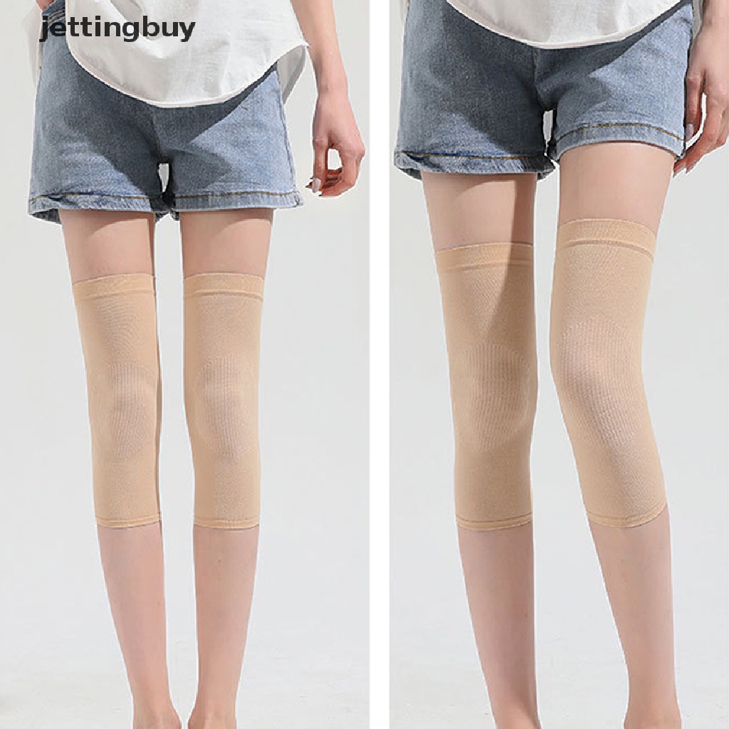 1 Cặp Đệm Bảo Vệ Đầu Gối Bằng Nylon Co Giãn Hỗ Trợ Luyện Tập Thể Thao / Bóng Rổ / Đạp Xe