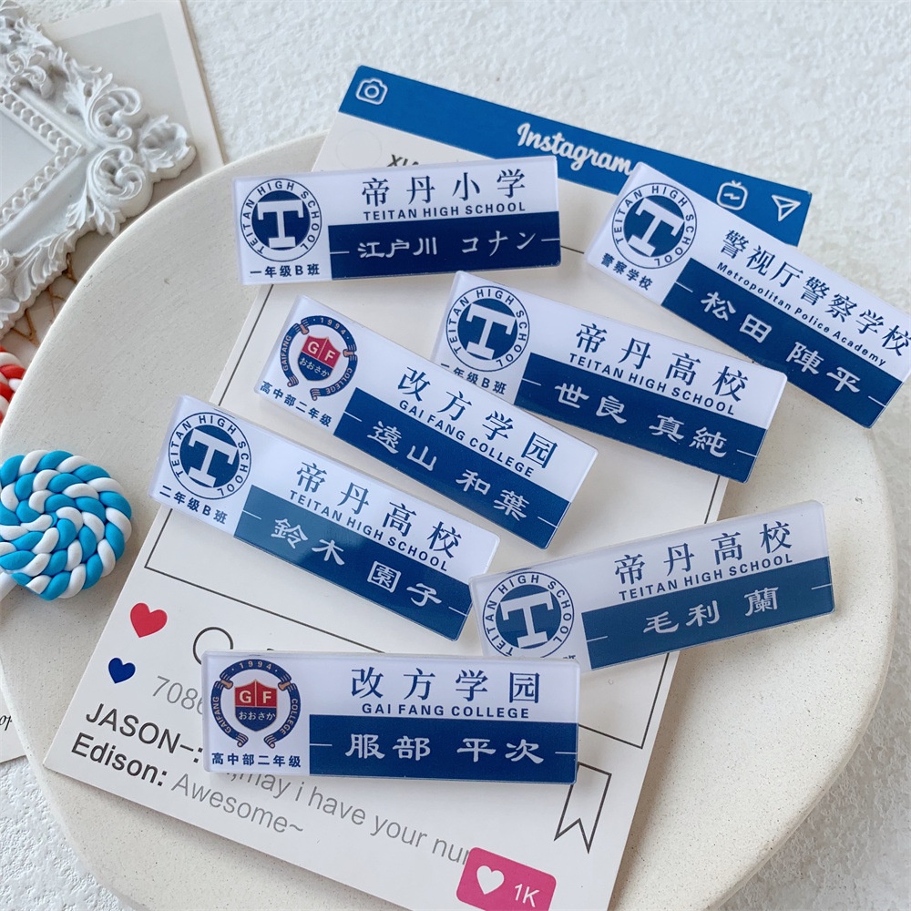 Huy Hiệu Cài Áo Hình Thám Tử Conan DIY Thời Trang