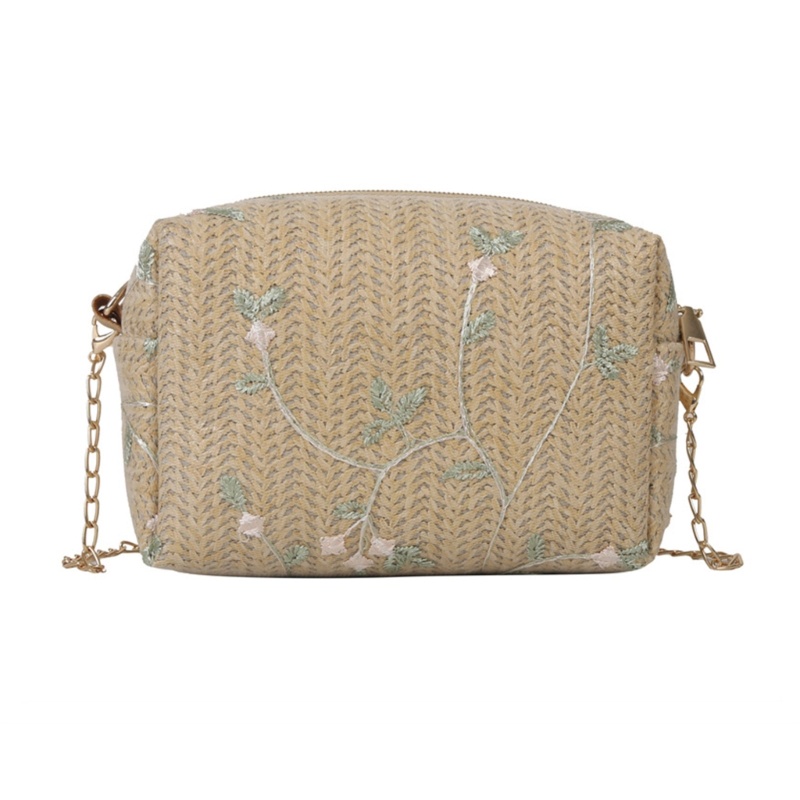 Túi Cói Đeo Chéo Đựng Điện Thoại Thời Trang Dành Cho Nữ