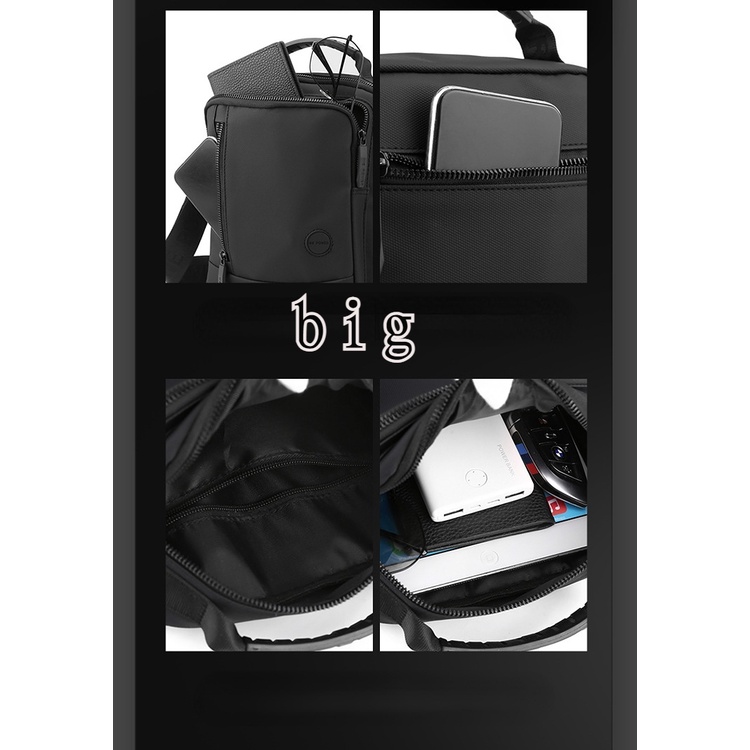 Thời Trang Túi Da Đeo Chéo Cỡ Lớn Cho Nam