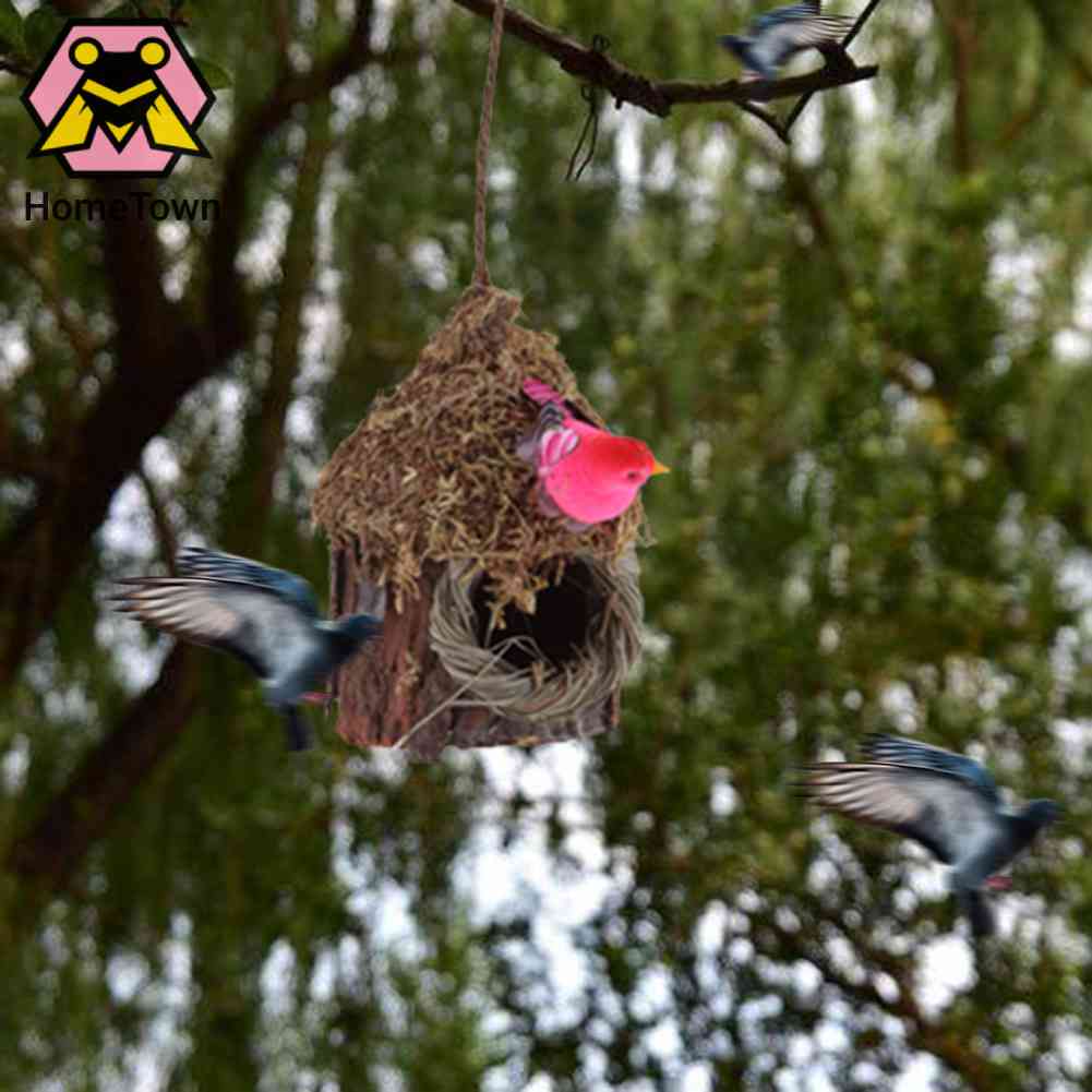 Tổ Chim Giả Đan Bằng Tay Treo Trang Trí Sân Vườn