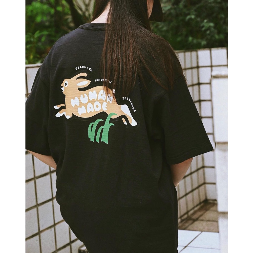 Áo Thun Cotton Ngắn Tay Họa Tiết Thỏ Đáng Yêu Thời Trang Nhật Bản Cho Nam Nữ