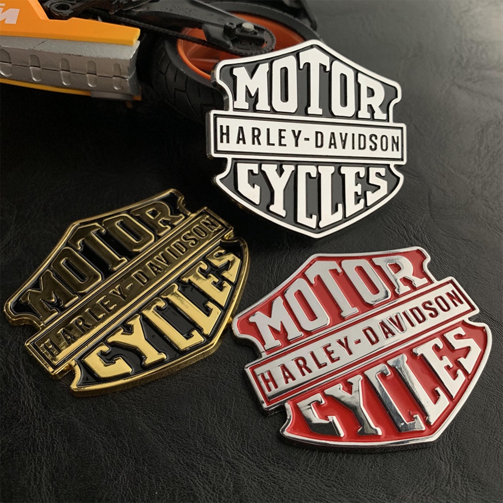 Miếng Dán Kim Loại In Logo HARLEY Kỷ Niệm 100 Năm 110 Bằng Hợp Kim Kẽm Trang Trí Xe Mô Tô HARLEY-Davidson