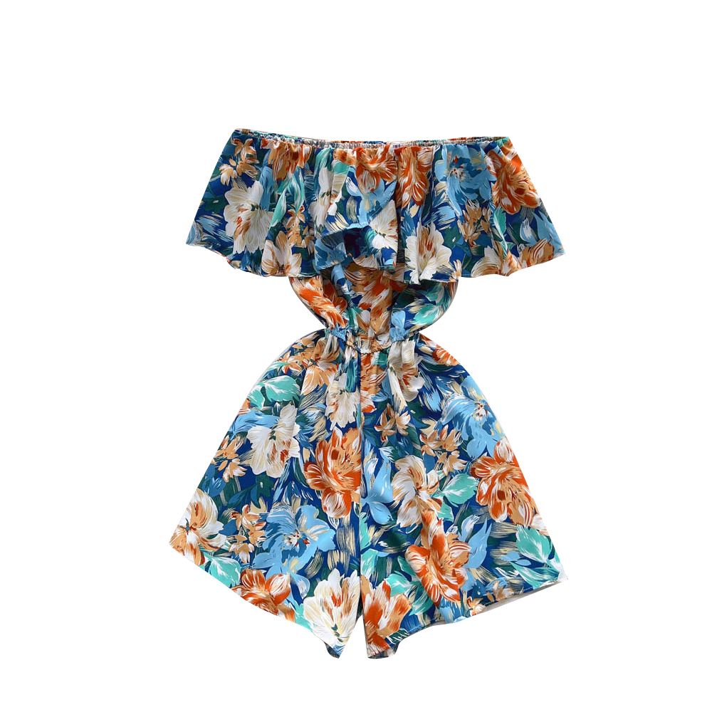 Áo Liền Quần Hở Vai Dáng Ôm In Hoa Thời Trang Mùa Hè Cao Cấp Dành Cho Bạn Nữ