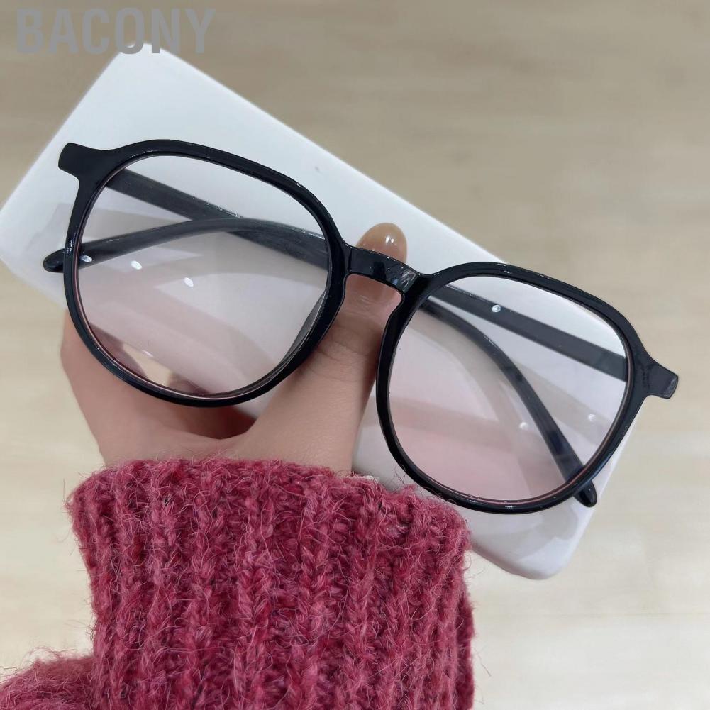 Bacony Large Frame Glasses Block Blue Light 0 Diopter Computer Gaming for Fashion Lady