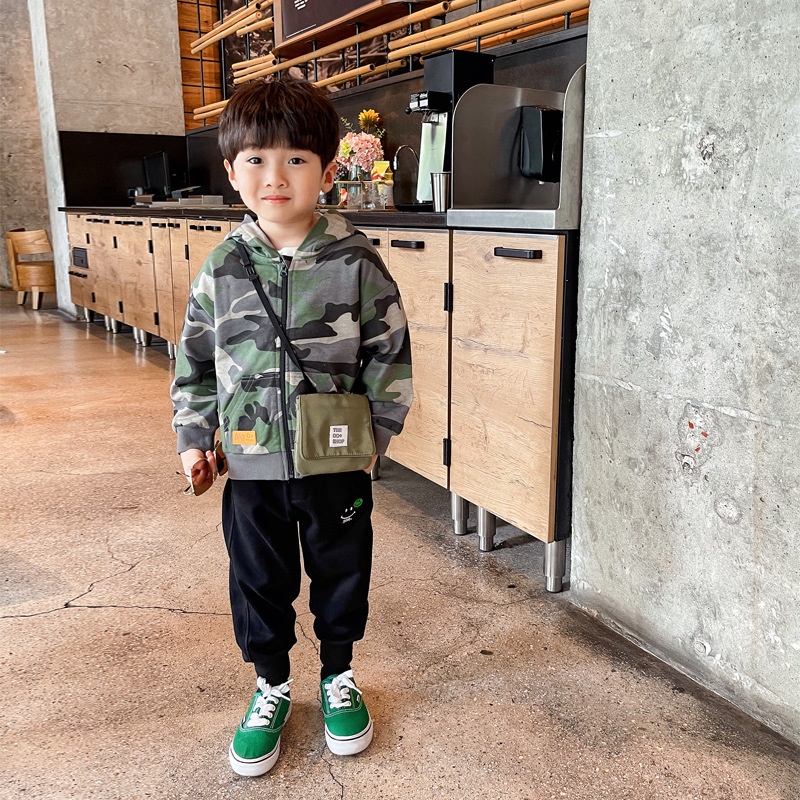 Áo Khoác Hoodie Họa Tiết Rằn Ri Kiểu Hàn Quốc Thời Trang Mùa Xuân 2023 Cho Bé Trai