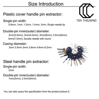 [TT]☼21Pcs Terminals Removal Key Tool Electrical Wiring Crimp Connector Pin Extractor