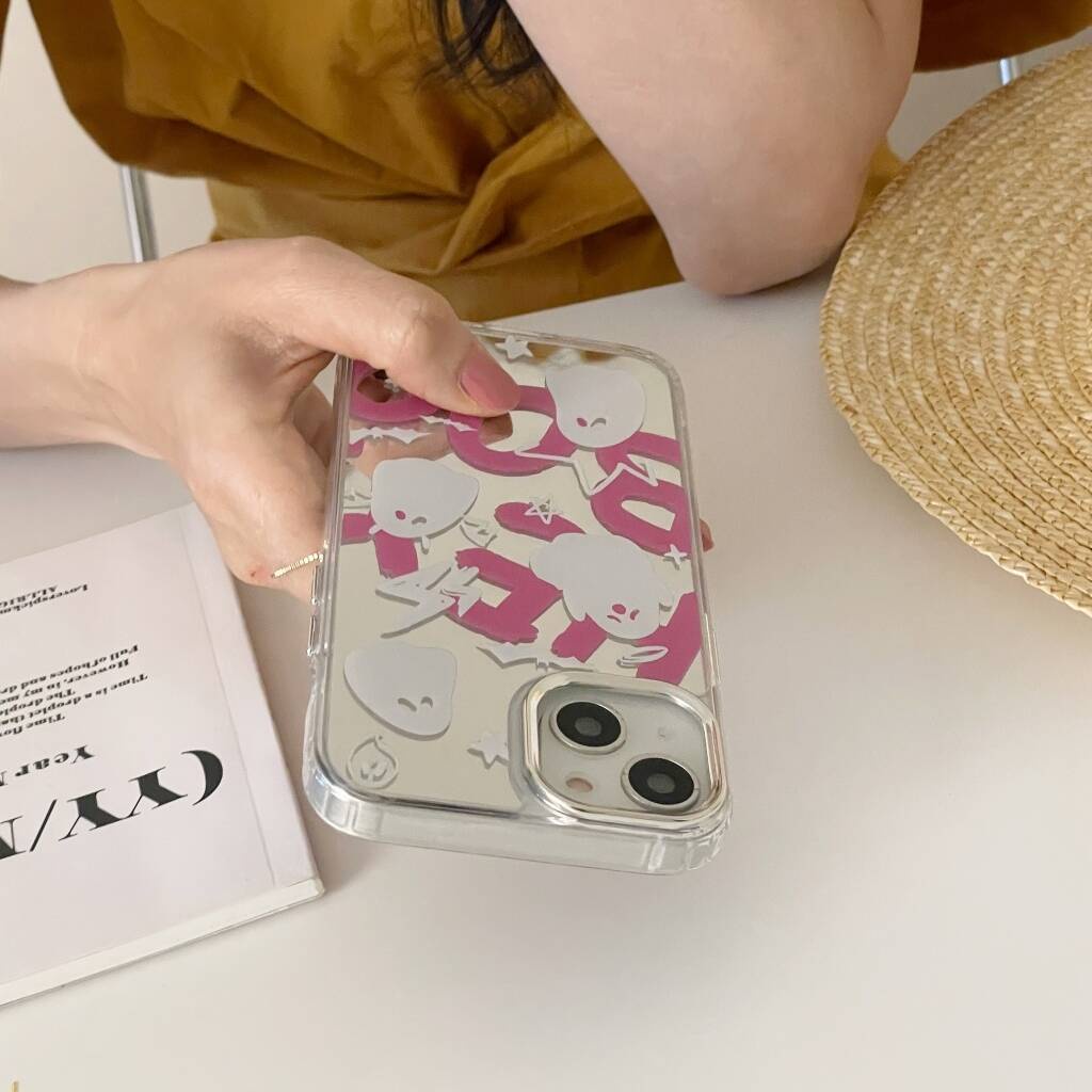 Ốp Điện Thoại Cứng Tráng Gương Họa Tiết Hoa Hồng Cho IPhone 11 12 12Pro 12ProMax 13 13Pro 13ProMax 14 14Pro 14ProMax