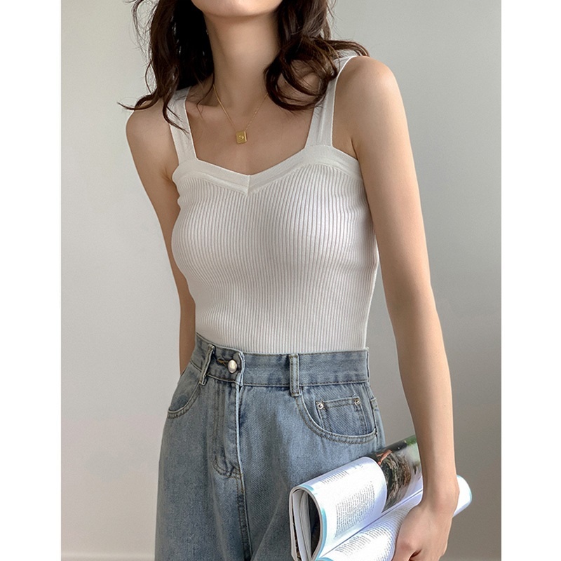 Áo Dệt Kim Dài Tay / Áo Hai Dây Hở Lưng Xinh Xắn T351 Dành Cho Nữ