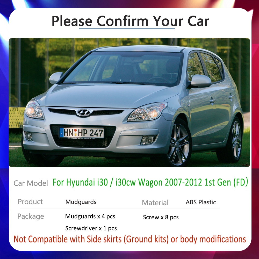 FENDER Tấm Chắn Bùn Chuyên Dụng Cho Hyundai i30 I30Ccw Wagon 2007~2012 FD 2008 2009 2010