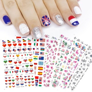 Sticker Dán Móng Hình Hoa Bướm 3d