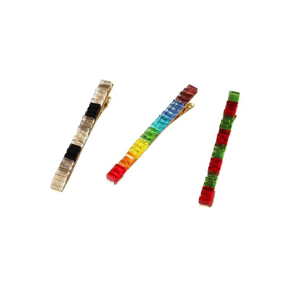 DANES Kẹp Tóc Mỏ Vịt Đính Pha Lê Phong Cách Hàn Quốc Đơn Giản Dành Cho Nữ