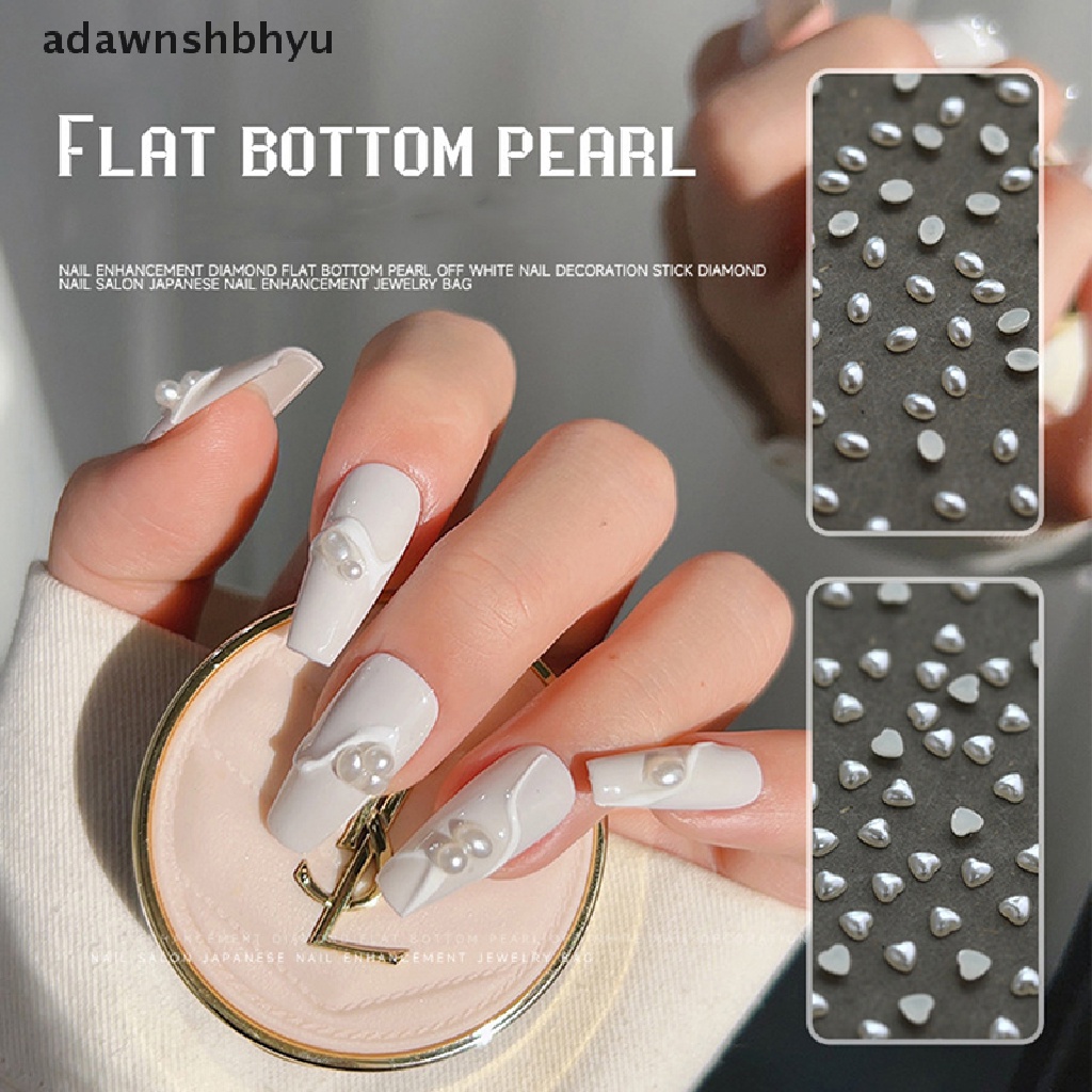 Set 100 Hạt Ngọc Trai 3D Tự Nhiên Dùng Trang Trí Móng Tay