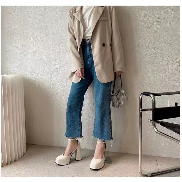 2023 Giày cao gót nữ Mary Jane mới đế vuông 12cm siêu đẹp - Giày cao gót Lolita Mary Jane sandals siêu đẹp - Giày cao guốc 9 phân giày cao gót đế vuông