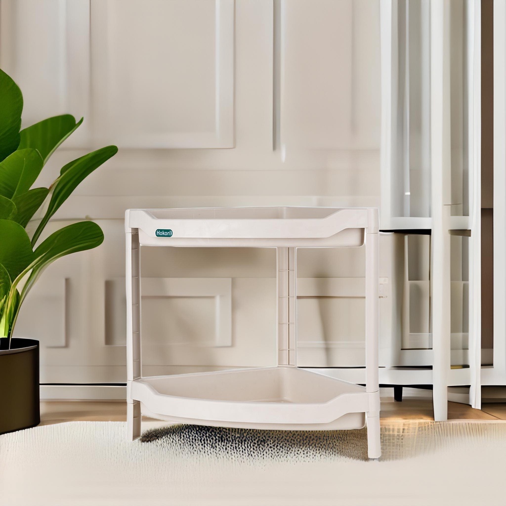 kệ tam giác 2 tầng cao cấp hokori kệ góc để nhà tắm chắc chắn tiện lợi NHỰA VIỆT NHẬT MALL