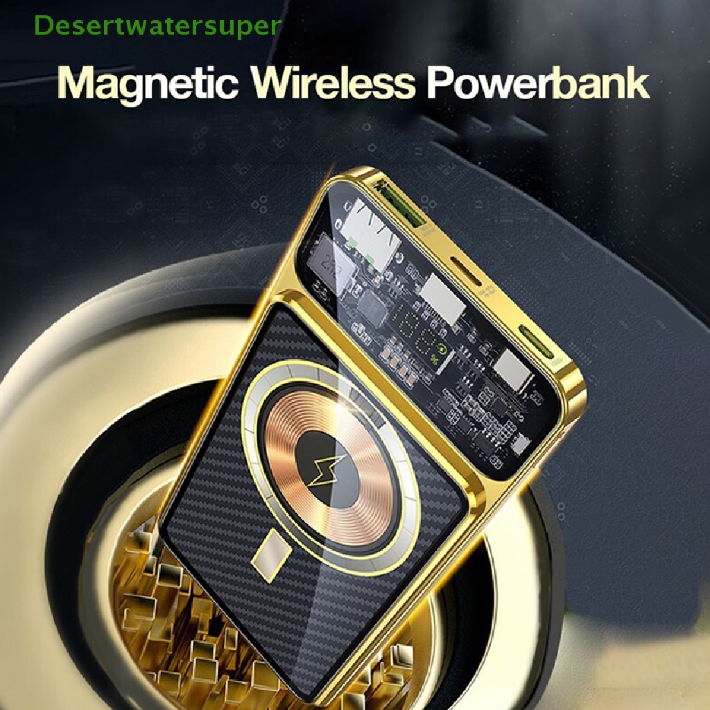 Bộ Sạc Nhanh Không Dây DSVN 20000mAh PD 22.5W Trong Suốt Từ Tính