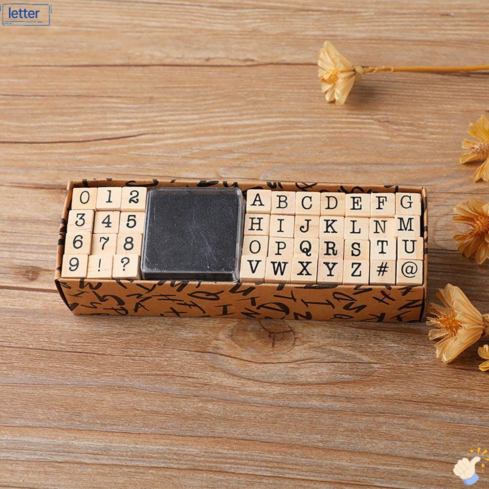 Bộ 40 Con Dấu In Chữ Cái Bằng Cao Su Dùng Làm Thiệp, Nhật Ký