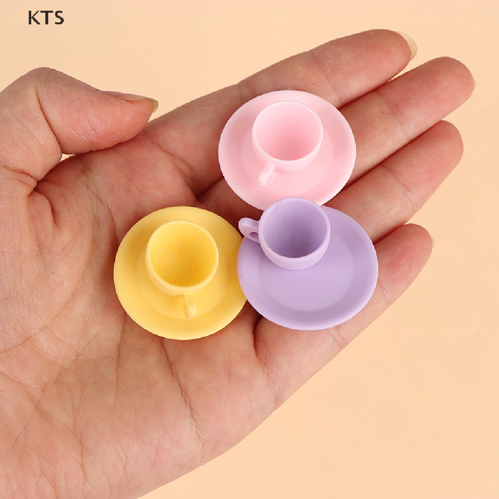 Set 2 Ly Cà Phê Bằng Nhựa Xinh Xắn Dùng Để Trang Trí Nhà Búp Bê