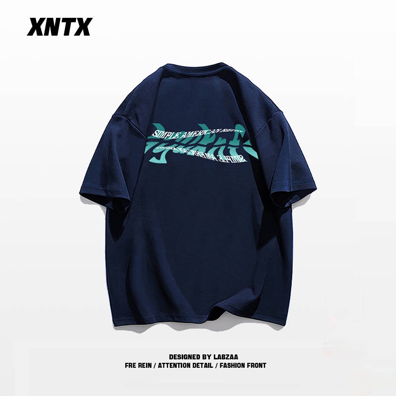 Áo thun cotton ngắn tay phong cách Mỹ retro hiphop đường phố thời trang mùa hè cho nam