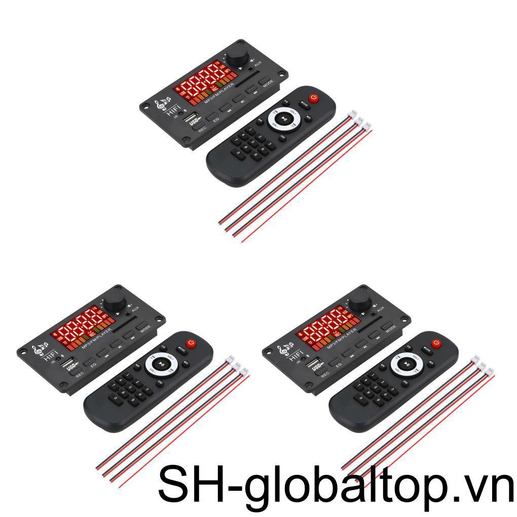 1/2/3 Car Amplifier Bluetooth-compatible Remote Control Decoders Board Music Player Memory Card Audio Recorder Module 100W