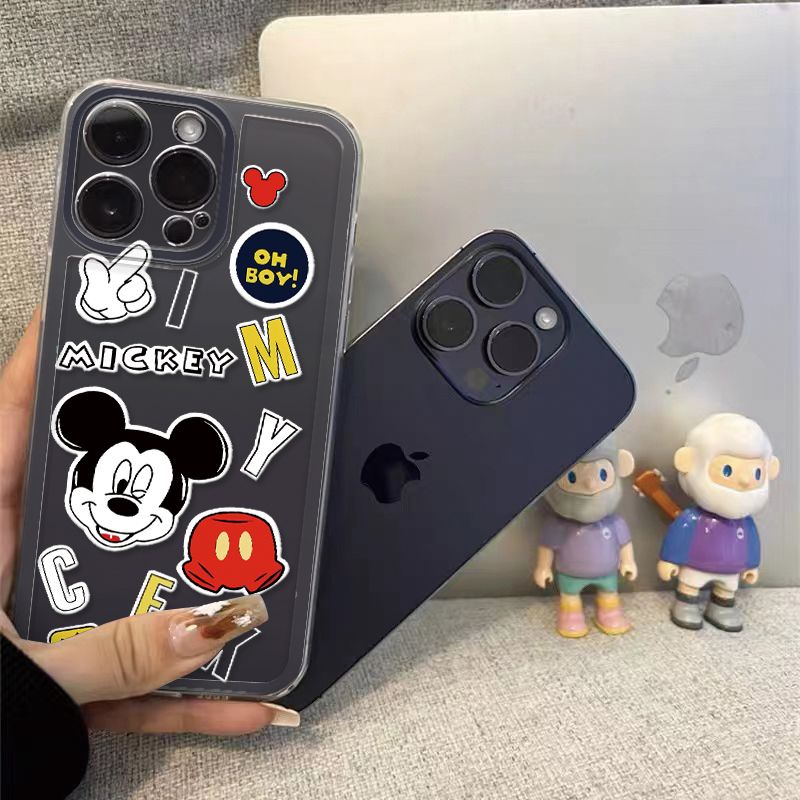 ✅Ốp Điện Thoại Mềm Màu Trong Suốt Hình Chuột Mickey Minnie Cho iPhone14ProMax 13 / x F8YQ