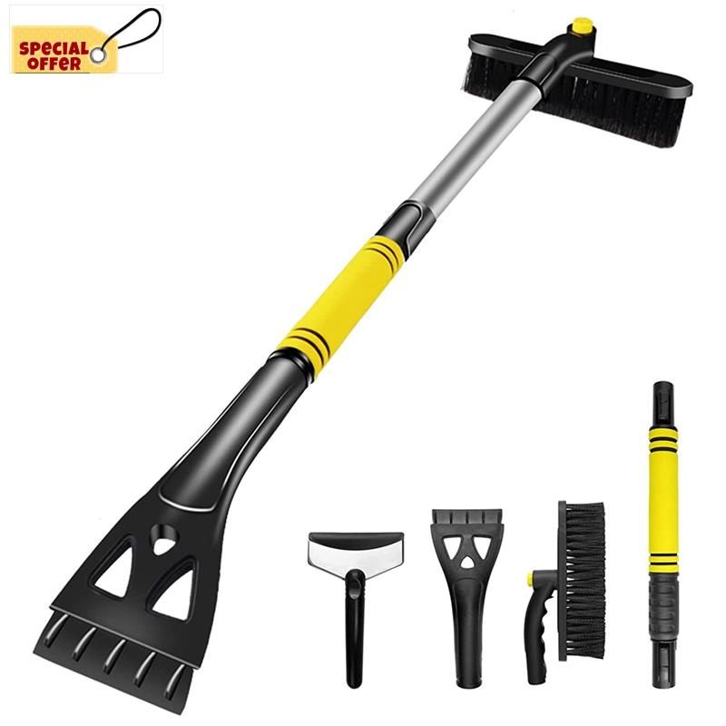Bàn Chải Tuyết 32 Inch Và Cây Nạo Tuyết Mở Rộng 3 Trong 1 Có Thể Tháo Rời Với Tay Cầm Xốp Tiện Dụng Cho