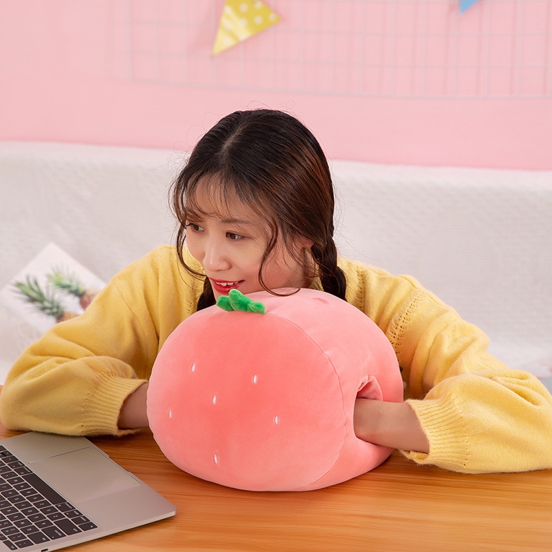 Gối Giữ Ấm Hình Trái Cây Hoạt Hình Sáng Tạo