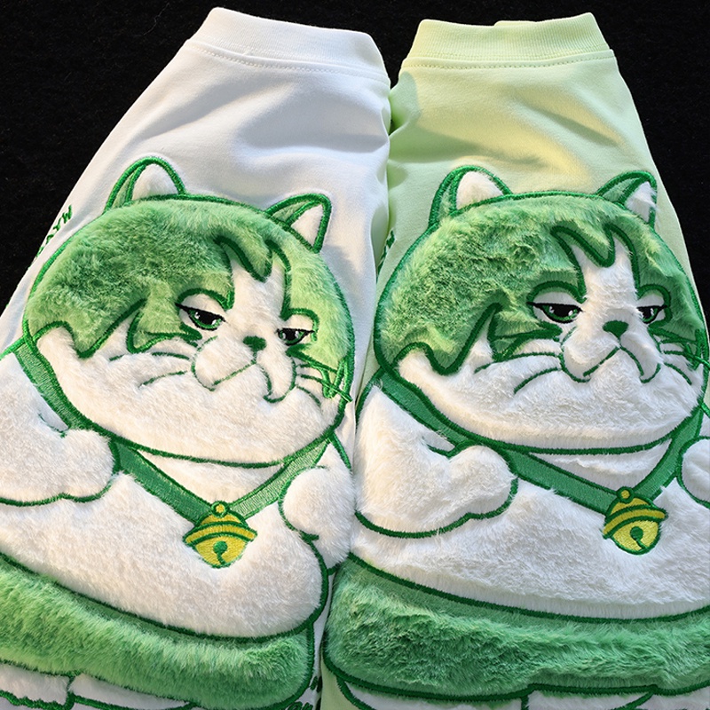 100% Cotton 200g Boutique New Short Sleeve Tshirt Korean Flocking Top Women