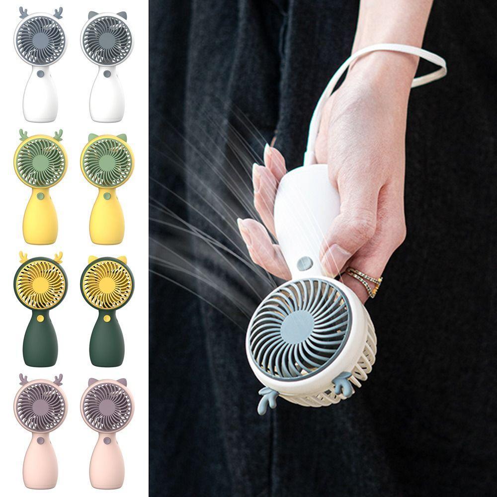 PISTA Quạt Sạc Để Bàn Hình Hoạt Hình Đáng Yêu