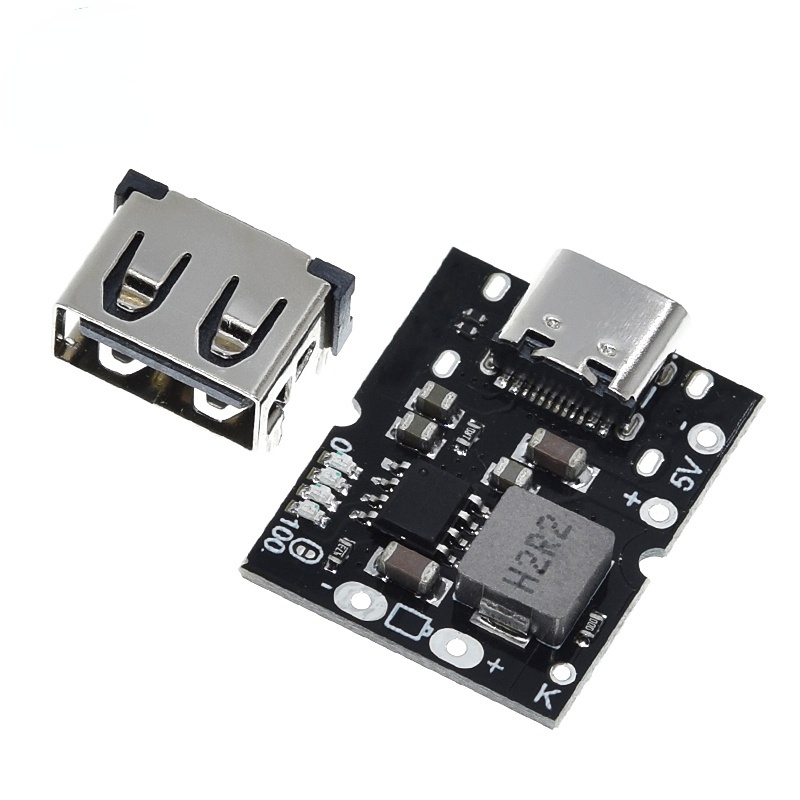 Mô Đun Sạc Pin Lithium Tăng Áp USB Type-C 5V 2A Màn Hình LED Hiển Thị