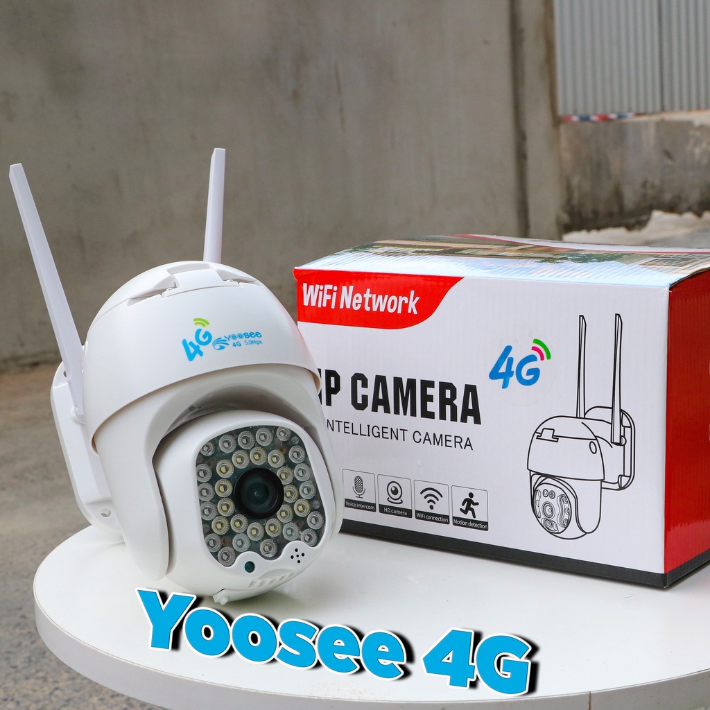 Camera Yoosee Dùng Sim 4G, 32 led siêu chống nước, 5.0MP, quay đêm có màu - Chính hãng, bảo hành 12 tháng ,1 đổi 1
