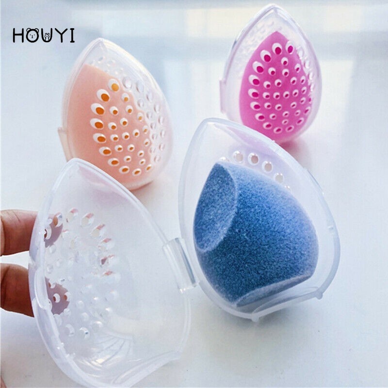 Hộp Đựng Mút Trang Điểm / Mút Trang Điểm Hình Quả Trứng Trong Suốt