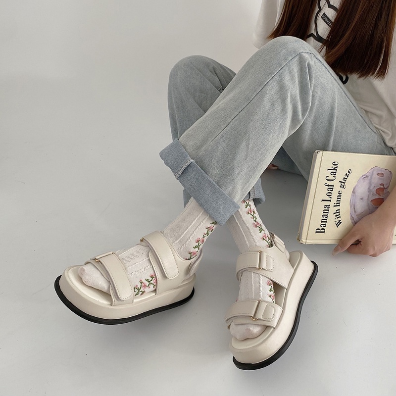 👟vận chuyển ngay lập tức+băng hình👟dép sandal nữ  - nữ dép sandal nữ đi học dép hai quai-AA1080