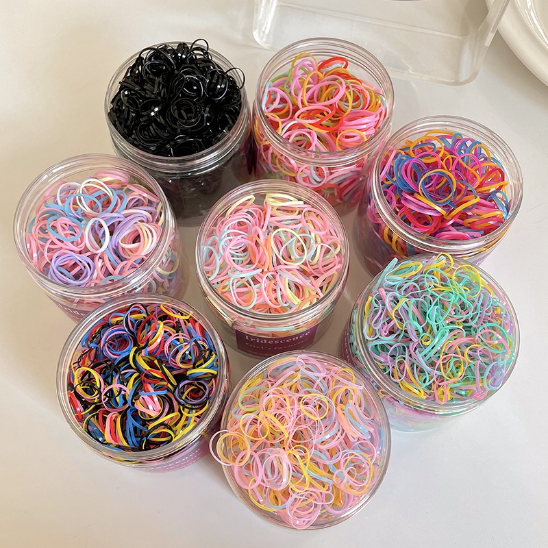 Dây Buộc Tóc Cao Su Màu Kẹo Dùng Một Lần Không Đau Cho Bé Gái