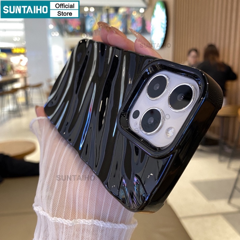 Suntaiho Ốp lưng iphone Ốp Điện Thoại Silicon Mềm Họa Tiết Chấm Bi Lấp Lánh Cho IPhone 11 Pro Max 12 13 14 Pro XR XS Max 6 7 8 Plus
