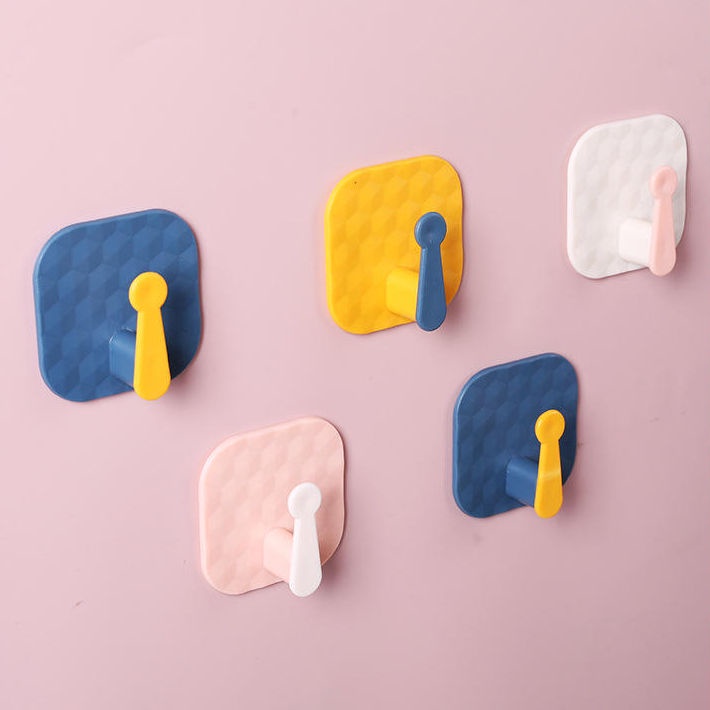 Móc Treo Đồ Dán Tường Không Để Lại Dấu Vết Màu Sắc Tương Phản Dành Cho Nhà Bếp Phòng Tắm