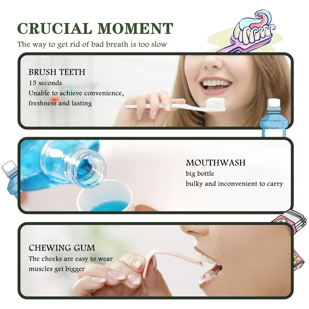 Xịt Khử Mùi Làm Sạch Mùi Hôi Lưu Lại Hương Thơm Dài Lâu Xịt Khử Mùi Miệng Di Động Bạc Hà JULYSTAR
