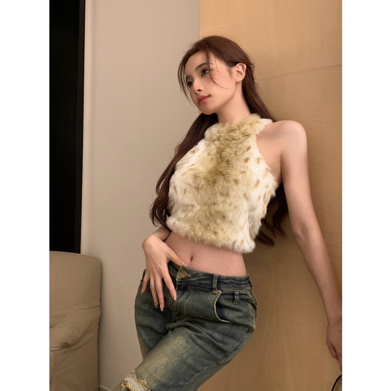 Áo Hai Dây Họa Tiết Da Báo Thời Trang Mùa Hè Quyến Rũ Cho Nữ