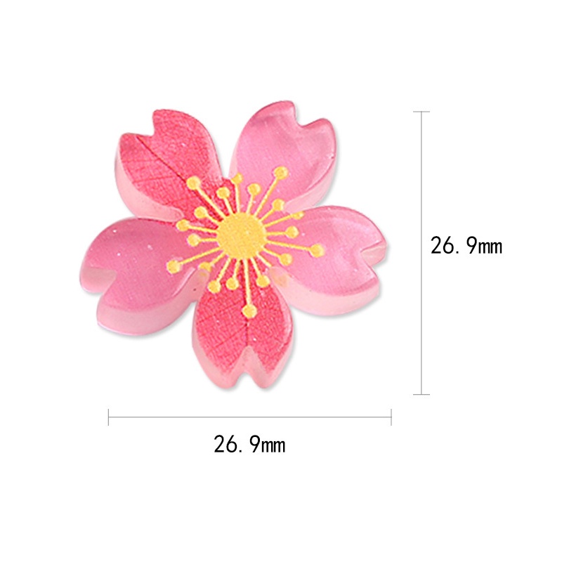 Bộ 5 Miếng Dán Dạ Quang Họa Tiết Hoa Anh Đào Trang Trí Ốp Điện Thoại